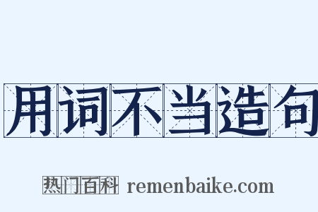 用词不当造句是什么意思的图片